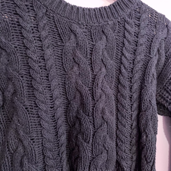 Black Cropped Knit Sweater- Small - Garage - Picture 2 of 6